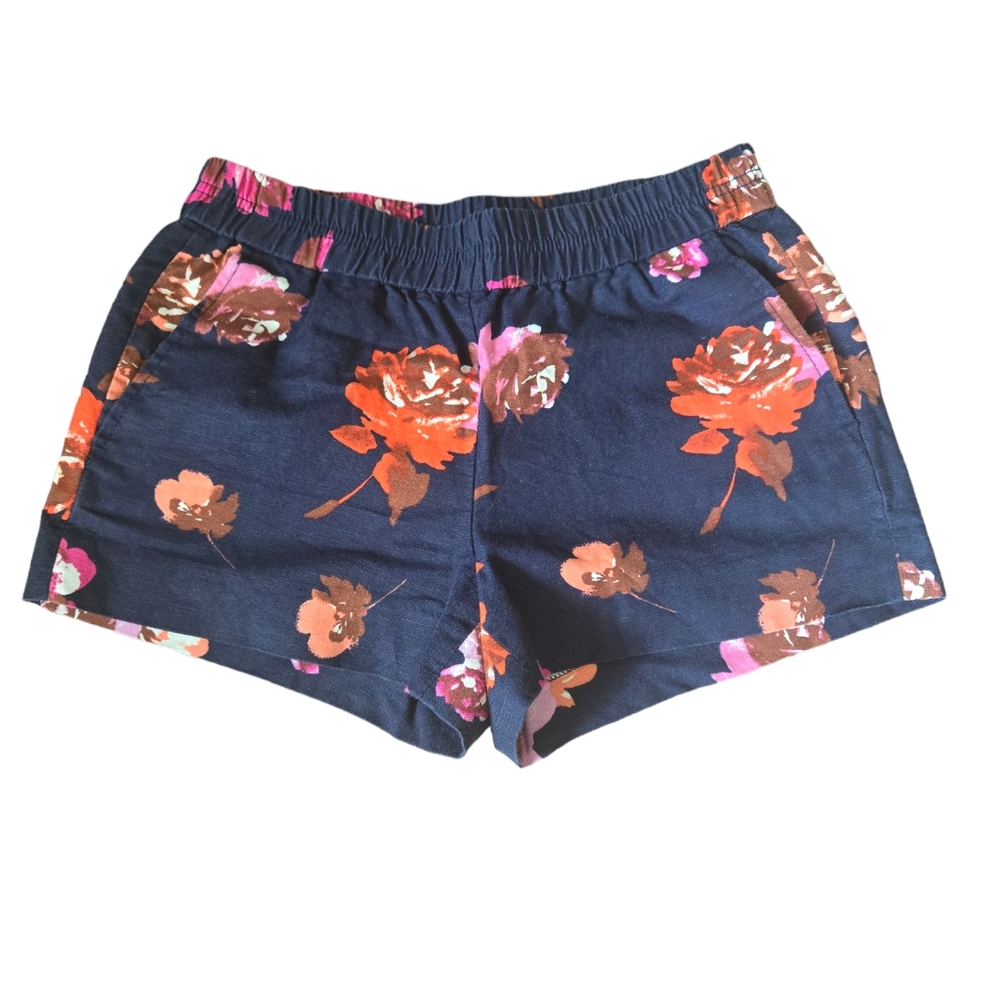J Crew linen foral shorts